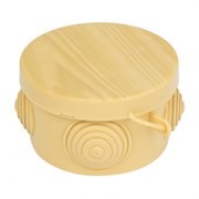 EKF PROxima Коробка распаячная КМР-040-038 с крышкой (65х40) 4 мембранных ввода светлое дерево IP54 plc-kmr-040-038-s