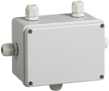 IEK Коробка КМ41331 распаячная для о/п 150х110х85 мм IP55 (RAL7035, гермовводы PG11 5 шт) UKO10-150-110-085-K51-55