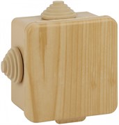 ЭРА KOR-65-65-50-4g-P Коробка распаячная открытой установки КОР (сосна) 65х65х50мм с гермовводами 4 вх. IP Б0043227