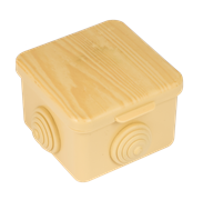 EKF PROxima Коробка распаячная КМР-030-036 пылевлагозащитная, 4 мембранных ввода (65х65х50) светлое дерево plc-kmr2-030-036-s