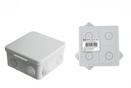 TDM Распаячная коробка ОП 80х80х50мм, крышка, IP54, 7вх. инд. штрихкод SQ1401-0512