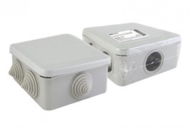 TDM Распаячная коробка ОП 100х100х50мм, крышка, IP55, 6 вх. инд. штрихкод SQ1401-1255