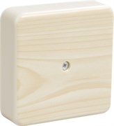 IEK Коробка КМ41212-03 распаячная для о/п 79х79х23 мм светлое дерево (6 клемм 6мм2) UKO10-075-075-020-K21