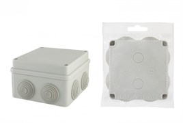 TDM Распаячная коробка ОП 110х110х70мм, крышка на винтах, IP55, 8вх. SQ1401-0114