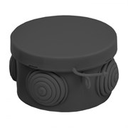 EKF PROxima Коробка распаячная КМР-040-038 с крышкой (65х40) 4 мембр. Ввода чёрная IP54 plc-kmr-040-038-b