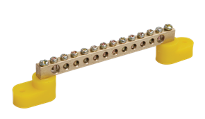 IEK Шина PE земля на двух угловых изол ШНИ-8х12-12-У2-Ж YNN10-812-12C2-K05