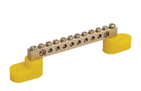 IEK Шина PE земля на двух угловых изол ШНИ-6х9-10-У2-Ж YNN10-69-10C2-K05