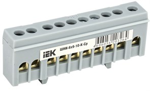 IEK Шина L фаза в корп изол на DIN-рейку ШНИ-6х9-10-К-Ср YNN10-69-10KD-K02