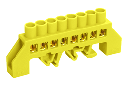 IEK Шина PE земля в комб DIN-изол Стойка ШНИ-8х12-8-КС-Ж YNN10-812-8DP-K05
