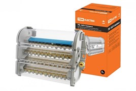 TDM Распределительный блок на DIN-рейку РБ-160 4П 160А (4 шины 2x9+2x8+7x7+1x12) SQ0823-0007