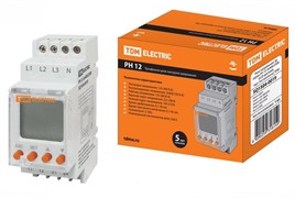 TDM Реле напряжения 3ф серии РН 12-3х400/230В (LCD-дисплей, 1нр+1нз-контакты) SQ1504-0019