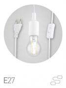 ЭРА Светильник для растений ЭРА FITO-Holder E27 с проводом и выключателем для фитоламп с цоколем Е27 Б0057286