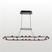 Линейно-подвесной светильник черный блестящее золото LSP-7379