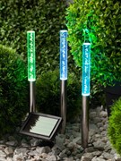 ЭРА ERASF024-21 Садовый светильник Пузырьки на солнечной батарее, 3 шт 38 см Б0044230