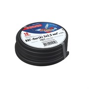 Кабель силовой медный ВВГ-Пнг(А) 3x2,5 мм², длина 10 метров, ГОСТ 31996-2012, ТУ 16-705.499-2010 Rexant 01-8212-10