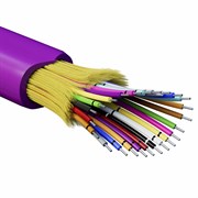 DKC Кабель волоконно-оптический, распределительный, арамидные упрочняющие нити, для внутренней прокладки, нг(А)-HF, 24 ОВ, категорияOM4 (G.651.1) плот RNDT4C24MG01-E