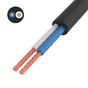 Провод соединительный ПВС 2x0,75 мм², черный, длина 20 метров, ГОСТ 7399-97 Rexant 01-8031-20