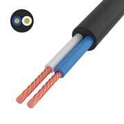 Провод соединительный ПВС 2x1,5 мм², черный, длина 5 метров, ГОСТ 7399-97 Rexant 01-8033-5