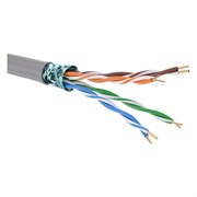 DKC Кабель витая пара кат. 5E экранированный F/UTP, 4 пары, для одиночной прокладки, ПВХ, цвет внешней оболочки серый, катушка 305 м RN5EFUKPVGY