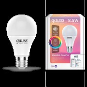 Gauss Лампа Smart Home A60 8,5W 806lm 2700-6500К E27 RGBW+изм.цвет.темп.+диммирование LED 1170112