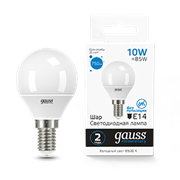 Gauss Лампа Elementary Шар 10W 750lm 6500K Е14 LED 53130
