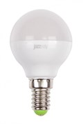 Jazzway Лампа светодиодная (LED) «шар» d45мм E14 180° 7Вт 220-240В матовая тепло-белая желтая 3000К .1027856-2