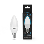 Gauss Лампа Свеча 6.5W 550lm 6500К E14 LED 1/10/100 103101307