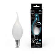 Gauss Лампа Filament Свеча на ветру 9W 610lm 4100К Е14 milky диммируемая LED 104201209-D