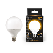 Gauss Лампа G95 16W 1480lm 3000K E27 LED 105102116