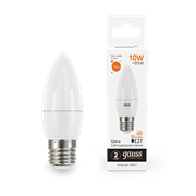 Gauss Лампа Elementary Свеча 10W 750lm 3000K E27 LED 30210