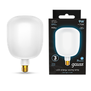 Gauss Лампа Filament V140 9W 890lm 4100К Е27 milky LED 1015802209
