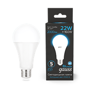 Gauss Лампа A70 22W 1640lm 6500K E27 LED 102502322