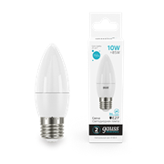 Gauss Лампа Elementary Свеча 10W 750lm 4100K E27 LED 30220