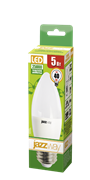 Jazzway Лампа светодиодная (LED) "свеча" 5W E27 3000K мат 400Lm .2855312A