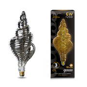 Gauss Лампа Filament TL120 6W 200lm 2400К Е27 gray flexible LED 166802008