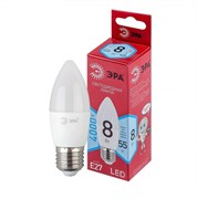 ЭРА Лампочка светодиодная RED LINE LED B35-8W-840-E27 R E27 / Е27 8 Вт свеча нейтральный белый свет Б0050695