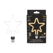 Gauss Лампа Filament Artline Star 7W 580lm 2700К Е27 milky LED 1006802104