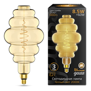 Gauss Лампа Filament Honeycomb 8.5W 660lm 2000К Е27 golden LED 161802105
