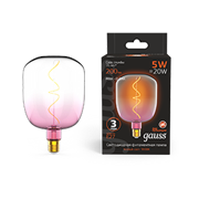 Gauss Лампа Filament V140 5W 200lm 1800К Е27 pink-clear flexible LED 1010802105