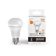 Gauss Лампа Elementary R63 8W 650lm 3000K Е27 LED 1/10/50 63218