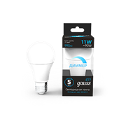 Gauss Лампа A60 11W 990lm 6500К E27 диммируемая LED 102502311-D