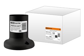 TDM Патрон Е27 потолочный, термостойкий пластик, прямой, черный SQ0335-0077