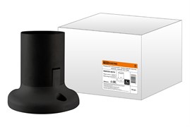 TDM Патрон Е27 потолочный, термостойкий пластик, прямой, черный, Б/Н SQ0335-0079