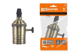 TDM Патрон подвесной Е27 с выключателем, металлический "Лофт", бронза SQ0335-0068