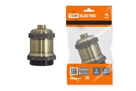 TDM Патрон подвесной Е27, металлический "Лофт", бронза SQ0335-0048