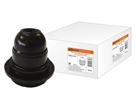 TDM Патрон карболитовый с кольцом, Е27, черный, Б/Н SQ0335-0012