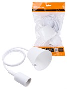 TDM Патрон пластиковый Е27 с подвесом 1 м, белый SQ0335-0061