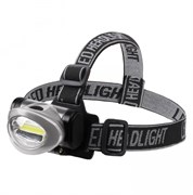 Фонарь налобный поворотный 3 Вт 100%, 50%, пульсирующий белый_ 3 х ААА, СОВ + зеркальный рассеиватель Rexant 75-703