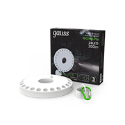 Gauss Фонарь кемпинговый модель GFL003 24LED 300lm 3xAA белый магнит и карабин LED 1/12/72 GF003