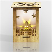 NEON-NIGHT Деревянная фигурка с подсветкой "Волшебный фонарик" 13,8*11*11 см 504-023